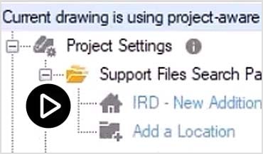 视频：AutoCAD 中文件连接的支持文件演示